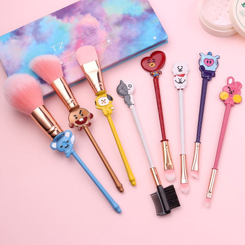 BTS BT21 Makeup Brush Set